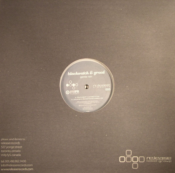 Blackwatch & Greed - Gentle Rain | Release Elements (ele-005)