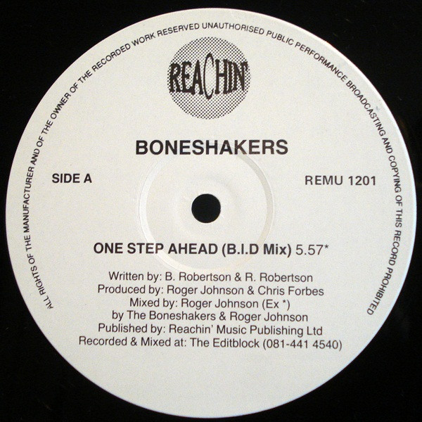 Boneshakers - One Step Ahead | Reachin Records (REMU 1201) - 2 Boneshakers - One Step Ahead | Reachin Records (REMU 1201) - 2
