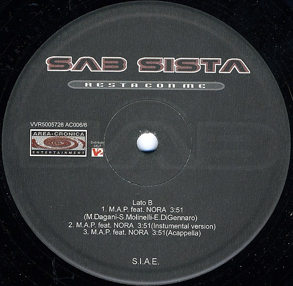 Sab Sista - Resta Con Me | Area Cronica Entertainment (ACO 006/6) - main