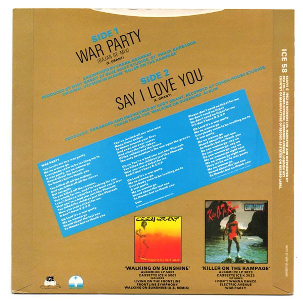 Eddy Grant - War Party | ICE (ICE 58) - 2