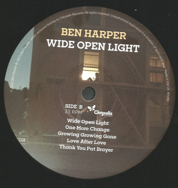 Ben Harper - Wide Open Light | Chrysalis (BRV85) - 4