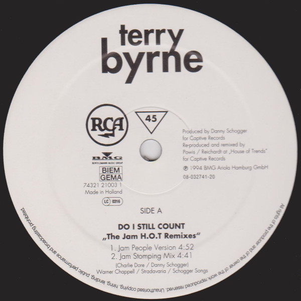 Terry Byrne - Do I Still Count (The Jam H.O.T. Remixes) | RCA (74321 21003 1)