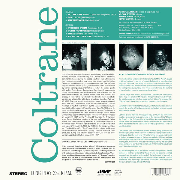 The John Coltrane Quartet - Coltrane | Jazz Wax Records (JWR 4615) - 2 The John Coltrane Quartet - Coltrane | Jazz Wax Records (JWR 4615) - 2
