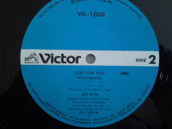 Shy Rose - I Cry For You | Victor (VIL-1020) - 3