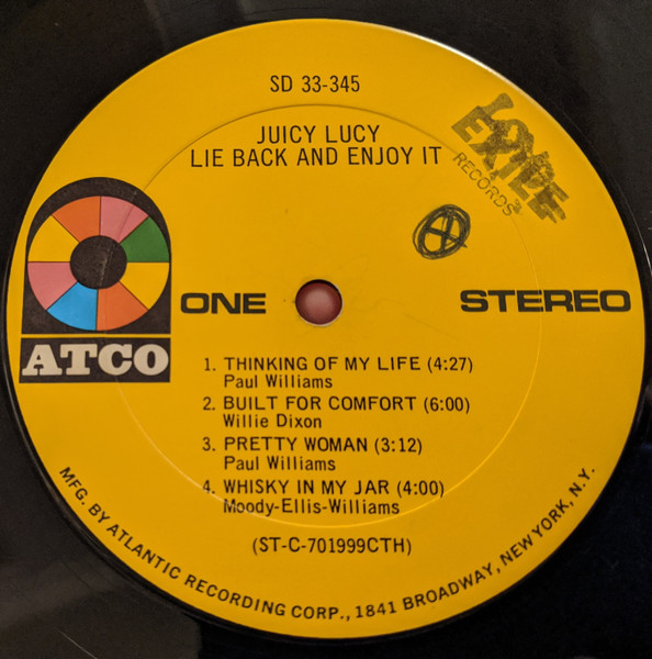Juicy Lucy - Lie Back And Enjoy It | Atco Records (SD 33-345) - 3 Juicy Lucy - Lie Back And Enjoy It | Atco Records (SD 33-345) - 3