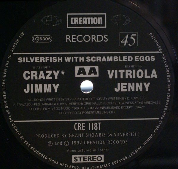 Silverfish - Silverfish With Scrambled Eggs | Creation Records (CRE 118T) - 4