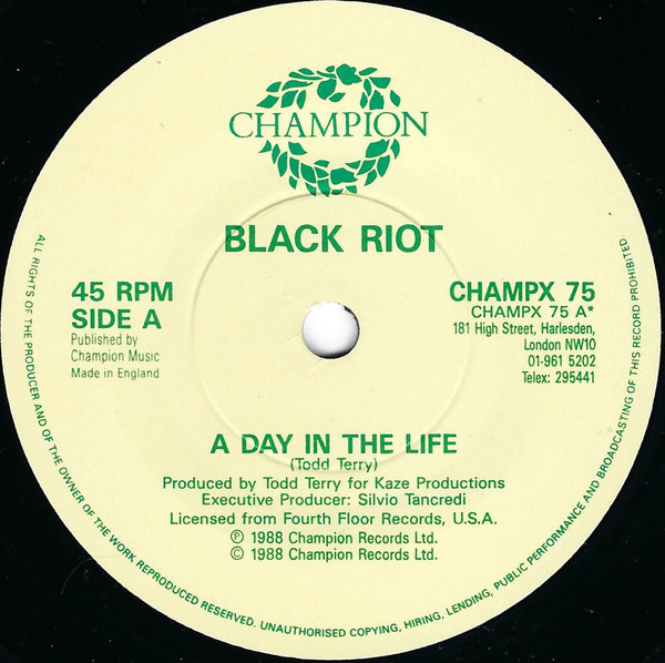Black Riot - A Day In The Life / Warlock | Champion (CHAMPX 75) - 3