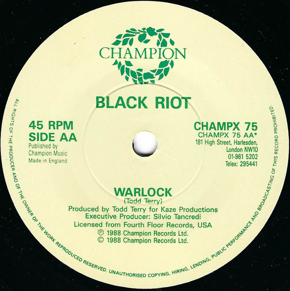 Black Riot - A Day In The Life / Warlock | Champion (CHAMPX 75) - 4