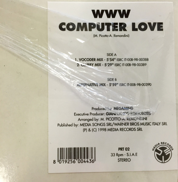 WWW - Computer Love | Pirate Records (PRT 02) - 2