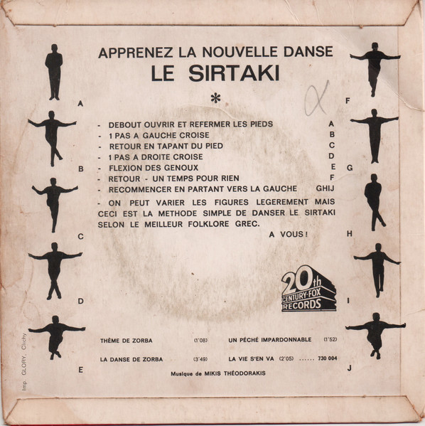 Mikis Theodorakis - Bande Originale Du Film Zorba Le Grec | 20th Century Fox Records (730.004 M) - 2