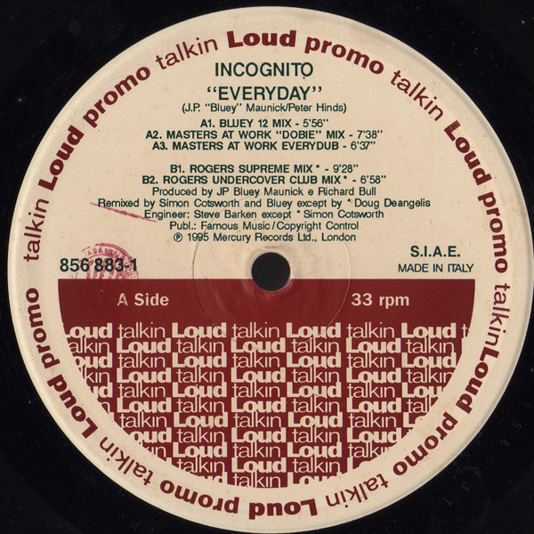 Incognito - Everyday | Talkin' Loud (856 883-1) Incognito - Everyday | Talkin' Loud (856 883-1)