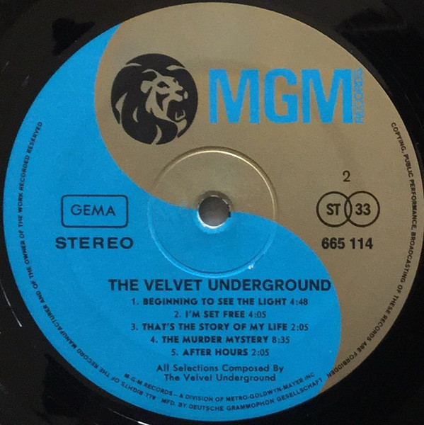 The Velvet Underground - The Velvet Underground | MGM Records (665 114) - 4 The Velvet Underground - The Velvet Underground | MGM Records (665 114) - 4