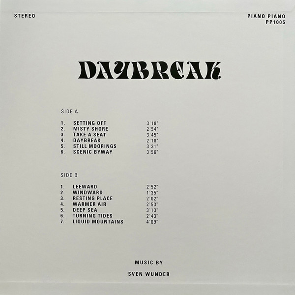 Sven Wunder - Daybreak | Piano Piano (PP1005) - 2 Sven Wunder - Daybreak | Piano Piano (PP1005) - 2