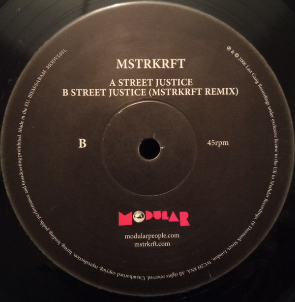 MSTRKRFT - Street Justice | Modular Recordings (MODVL051) - 3