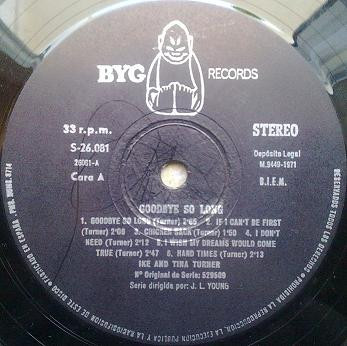 Ike & Tina Turner - Goodbye So Long | BYG Records (S-26.081) - 3