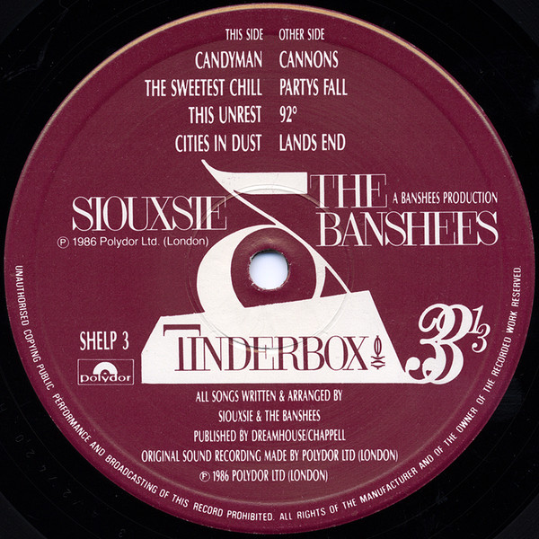 Siouxsie & The Banshees - Tinderbox | Wonderland (SHELP 3) - 4