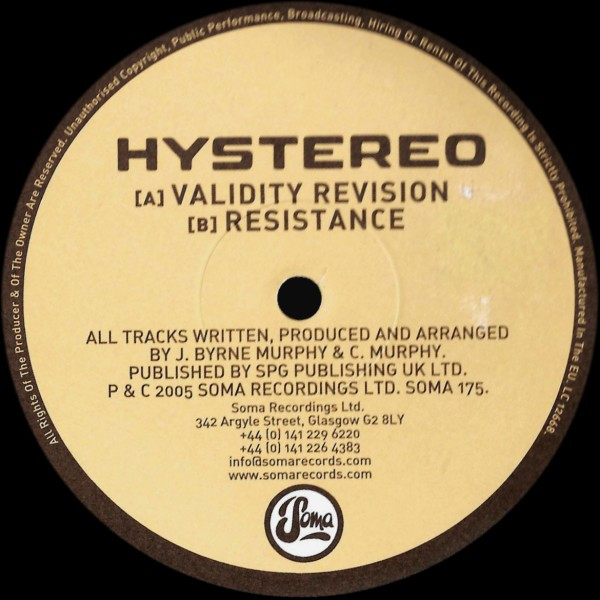 Hystereo - Validity Revision | Soma Quality Recordings (SOMA 175)