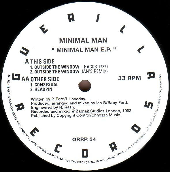 Minimal Man - Minimal Man E.P. | Guerilla (GRRR 54)