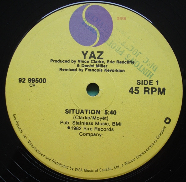 Yazoo - Situation (12") [Vinyl] | Sire (92 99500) - 3