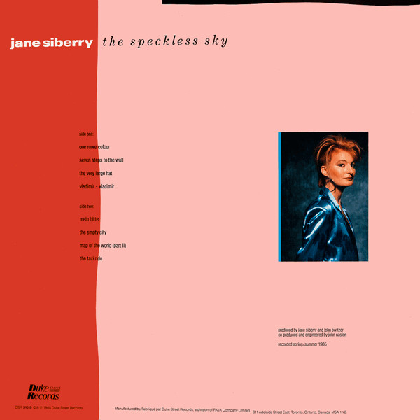 Jane Siberry - The Speckless Sky | Duke Street Records (DSR 31019) - 2