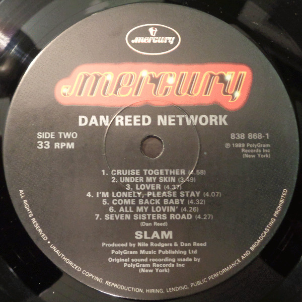 Dan Reed Network - Slam | Mercury (838 868-1) - 4 Dan Reed Network - Slam | Mercury (838 868-1) - 4