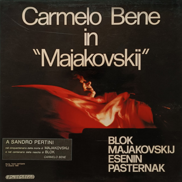 Carmelo Bene - Majakovskij - Concerto Per Voce Recitante E Percussioni | Fonit Cetra (FCL 6001)