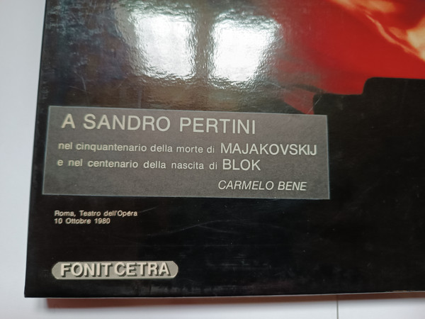 Carmelo Bene - Majakovskij - Concerto Per Voce Recitante E Percussioni | Fonit Cetra (FCL 6001) - 2 Carmelo Bene - Majakovskij - Concerto Per Voce Recitante E Percussioni | Fonit Cetra (FCL 6001) - 2