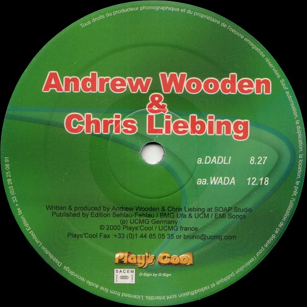 Andrew Wooden & Chris Liebing - Dadli / Wada | Plays Cool (pc04)