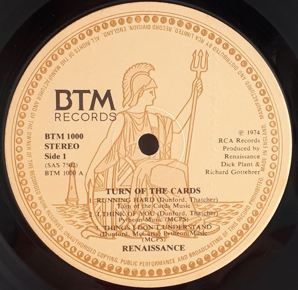 Renaissance - Turn Of The Cards | BTM Records (RCA Ⓢ BTM 1000) - 3