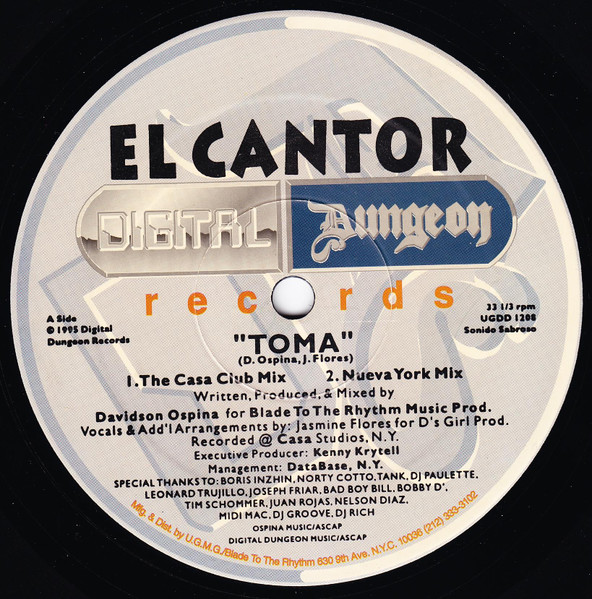 El Cantor - Toma | Digital Dungeon Records (UGDD 1208) - 2