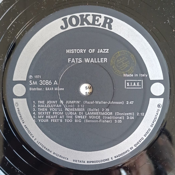 Fats Waller - Fats Waller | Joker (SM 3086) - 2 Fats Waller - Fats Waller | Joker (SM 3086) - 2