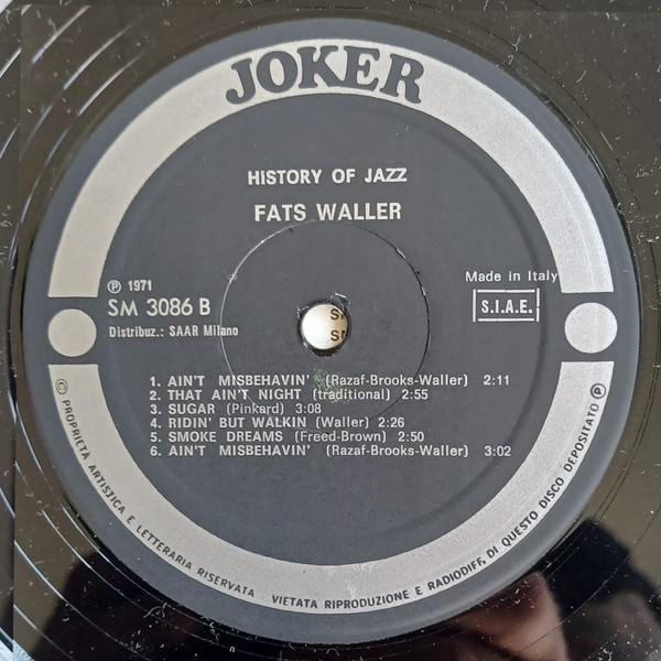 Fats Waller - Fats Waller | Joker (SM 3086) - 3 Fats Waller - Fats Waller | Joker (SM 3086) - 3