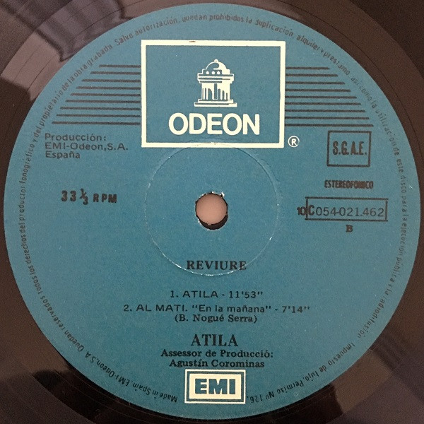 Atila - Reviure "Revivir" | Odeon (10C 054-021.462) - 4