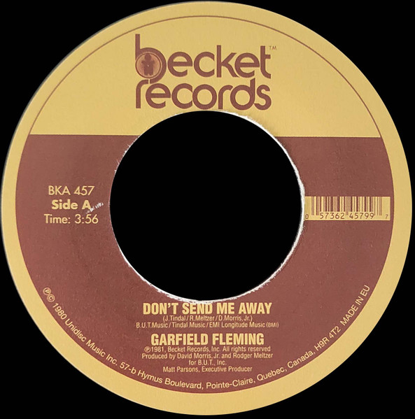Garfield Fleming - Don't Send Me Away | Becket Records (BKA 457) - main Garfield Fleming - Don't Send Me Away | Becket Records (BKA 457) - main