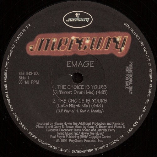 Emage - The Choice Is Yours | Mercury (858 843-1DJ) Emage - The Choice Is Yours | Mercury (858 843-1DJ)