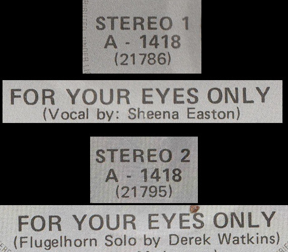 Sheena Easton - For Your Eyes Only | Liberty (A - 1418) - 4