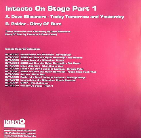 Dave Ellesmere / Polder - Intacto On Stage Part 1 | Intacto Records (INTAC012) Dave Ellesmere / Polder - Intacto On Stage Part 1 | Intacto Records (INTAC012)