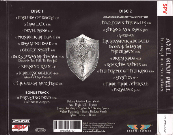 Axel Rudi Pell - The Crest | Steamhammer (SPV 308722 2CD) - 3 Axel Rudi Pell - The Crest | Steamhammer (SPV 308722 2CD) - 3