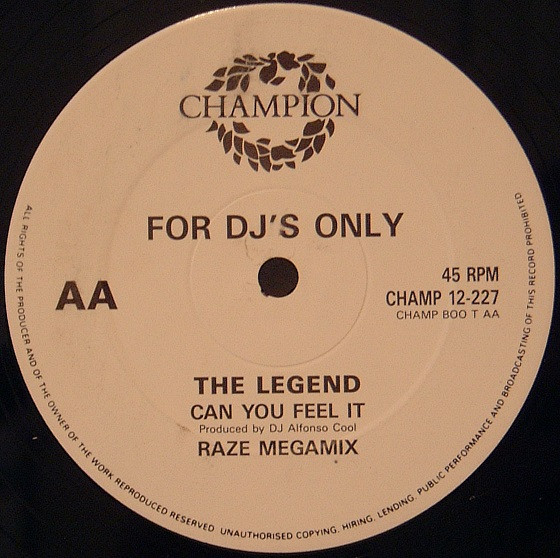 The Legend - Can You Feel It | Champion (CHAMP 12-227) - 2 The Legend - Can You Feel It | Champion (CHAMP 12-227) - 2