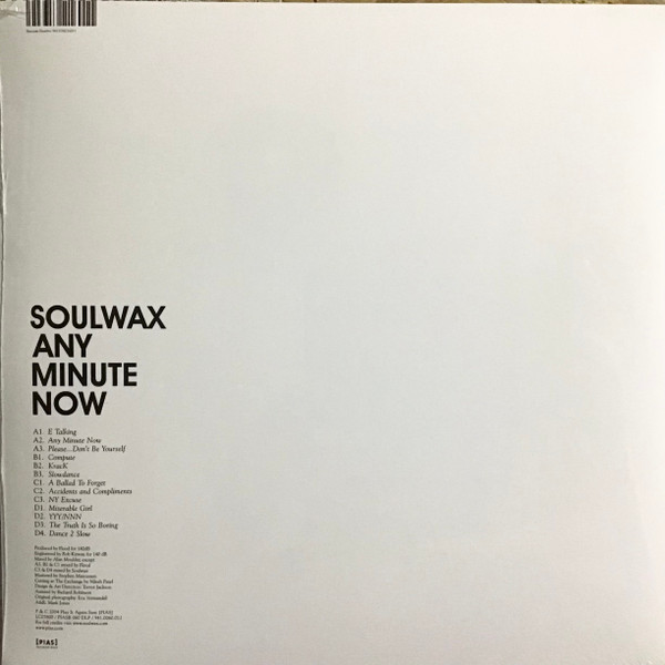Soulwax - Any Minute Now | [PIAS] Recordings (PIASB 060 DLP) - 2