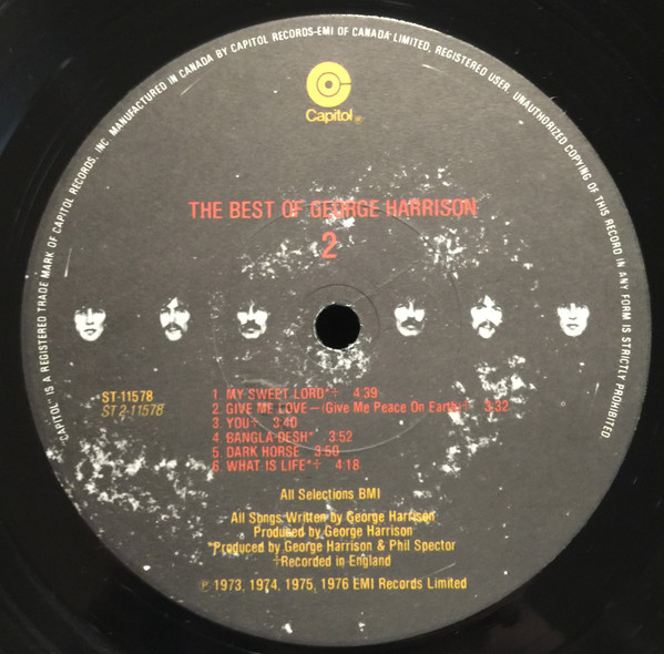 George Harrison - The Best Of George Harrison | Capitol Records (ST-11578) - 3