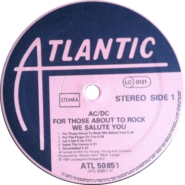 AC/DC - For Those About To Rock We Salute You | Atlantic (ATL K 50 851) - 4