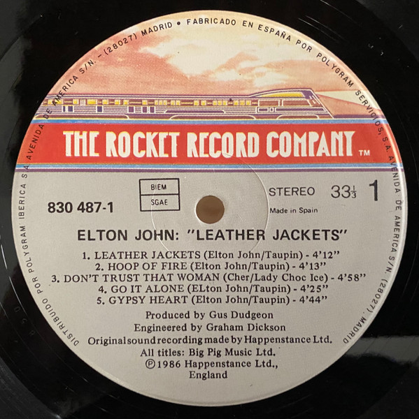 Elton John - Leather Jackets | The Rocket Record Company (830 487-1) - 3