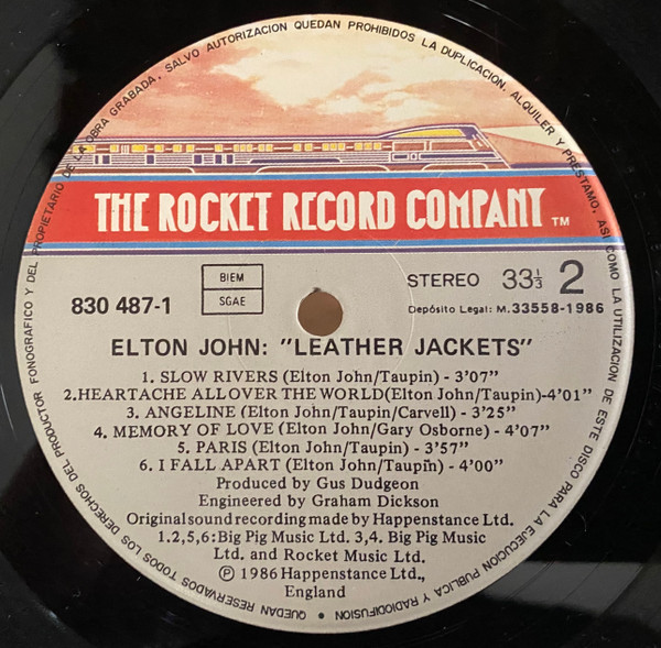 Elton John - Leather Jackets | The Rocket Record Company (830 487-1) - 4