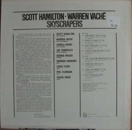 Scott Hamilton - Warren Vaché - Skyscrapers | Concord Jazz (CJ-111) - 2