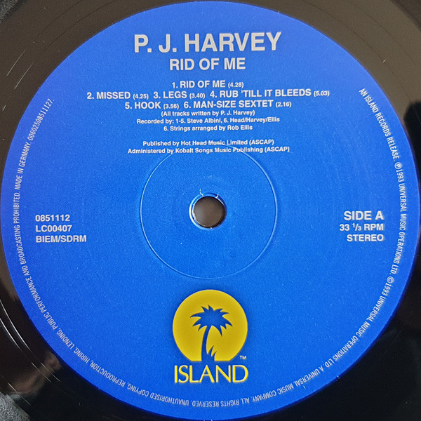 PJ Harvey - Rid Of Me | Island Records (0851112) - 3