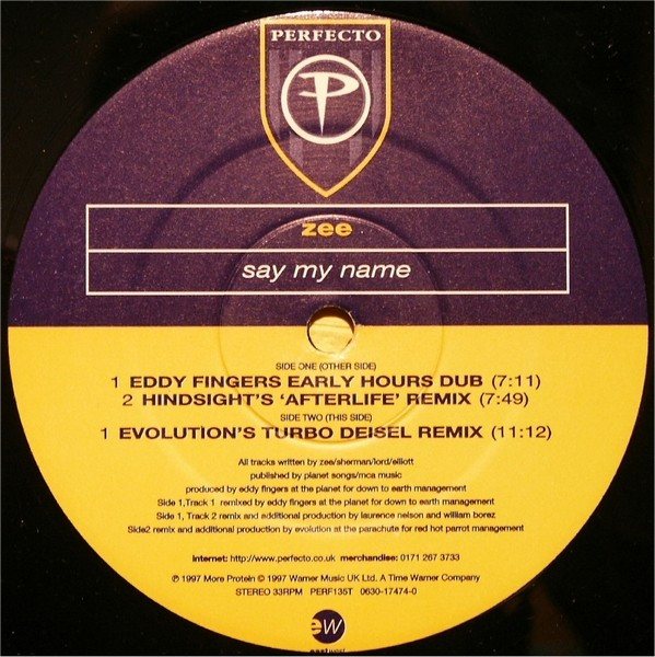 Zee Cowling - Say My Name | Perfecto (PERF135T) - 3