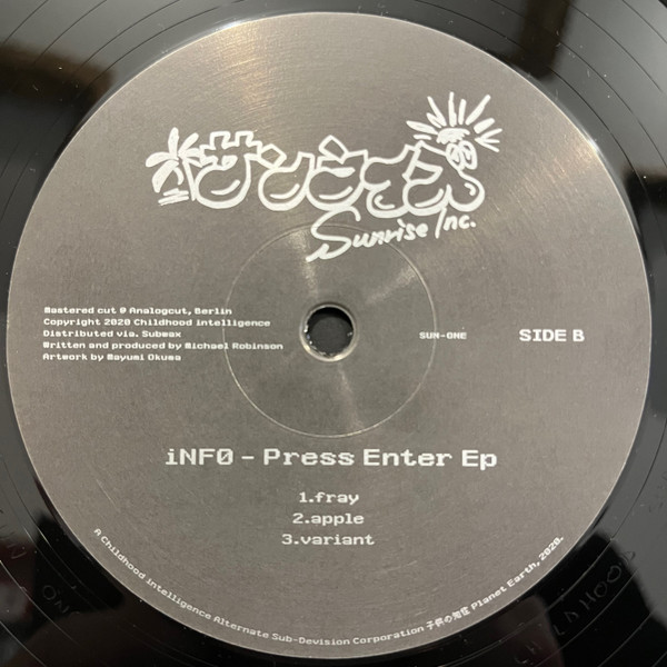 iNF0 - Press Enter Ep | Sunrise Inc. (SUN-ONE)