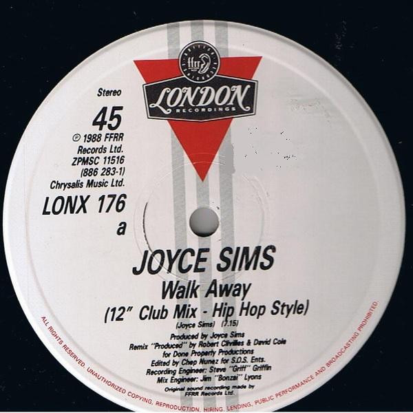 Joyce Sims - Walk Away Remix | London Records (LONX 176) - 3
