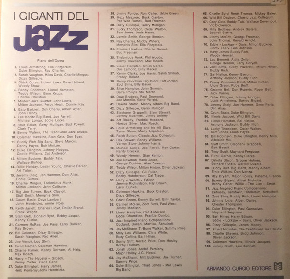 Duke Ellington / Johnny Hodges / Cootie Williams / Cat Anderson - I Giganti Del Jazz Vol. 12 | Curcio (GJ-12) - 2